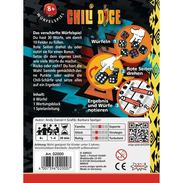 Amigo Chili Dice, Würfelspiel 3 Amigo Chili Dice, Würfelspiel – Bild 3