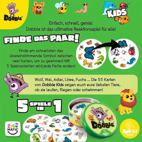 Asmodee Dobble Kids, Kartenspiel 5 Asmodee Dobble Kids, Kartenspiel – Bild 5