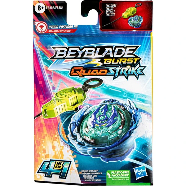 Hasbro Beyblade Burst QuadStrike Hydra Poseidon P8 Starter Pack, Geschicklichkeitsspiel – Bild 2