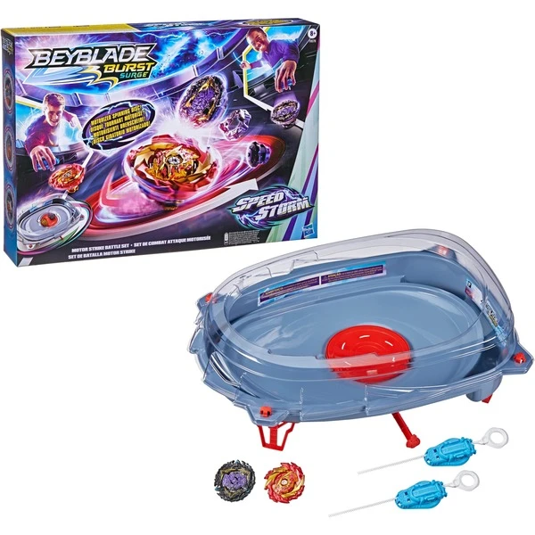 Hasbro Beyblade Burst Surge Speedstorm Motor Strike Battle Set, Geschicklichkeitsspiel – Bild 2