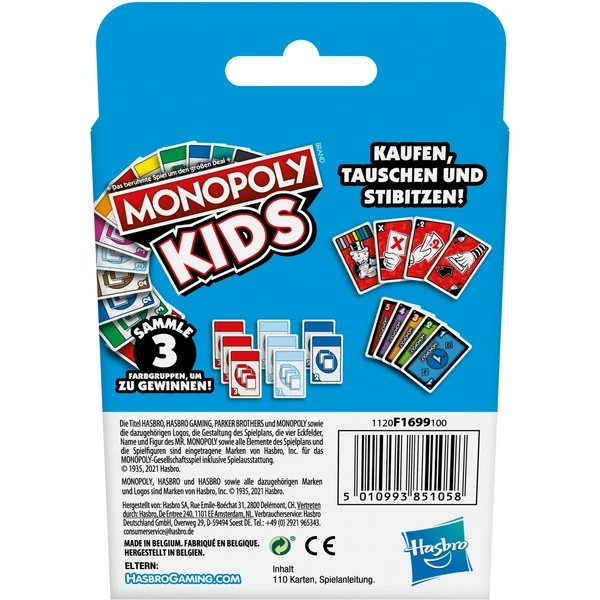 Hasbro Monopoly Kids, Kartenspiel 7 Hasbro Monopoly Kids, Kartenspiel – Bild 7