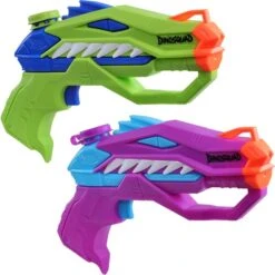 Hasbro Nerf Super Soaker DinoSquad Raptor Surge Dual Pack, Wasserpistole