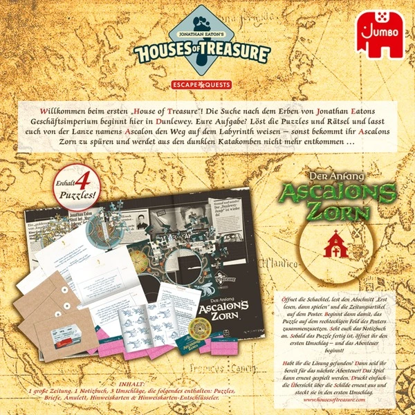Jumbo Jonathan Eaton's Houses Of Treasure: Episode 1 - Der Anfang - Ascalons Zorn, Brettspiel – Bild 3