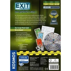 KOSMOS EXIT - Das Spiel - Das Geheime Labor, Partyspiel -Spielzeug Verkaufsgeschäft KOSMOS EXIT Das Spiel Das geheime Labor Partyspiel@@1sgoa005 2