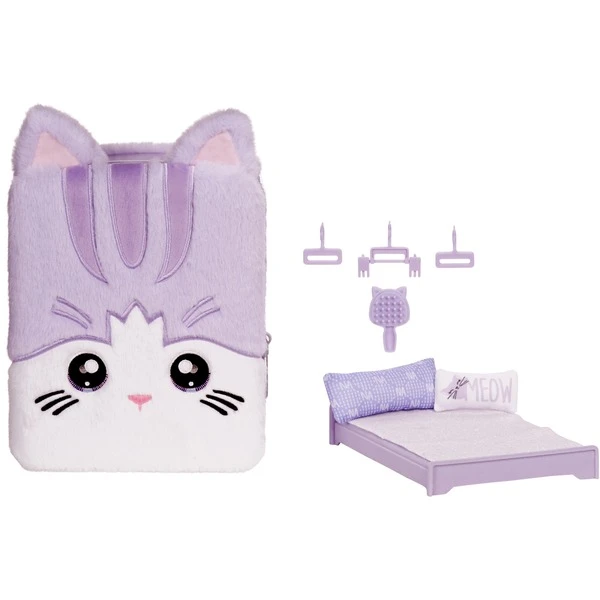 MGA Entertainment Na! Na! Na! Surprise 3-in-1 Backpack Bedroom Serie 3 Playset - Lavender Kitten, Spielfigur 4 MGA Entertainment Na! Na! Na! Surprise 3-in-1 Backpack Bedroom Serie 3 Playset - Lavender Kitten, Spielfigur – Bild 4