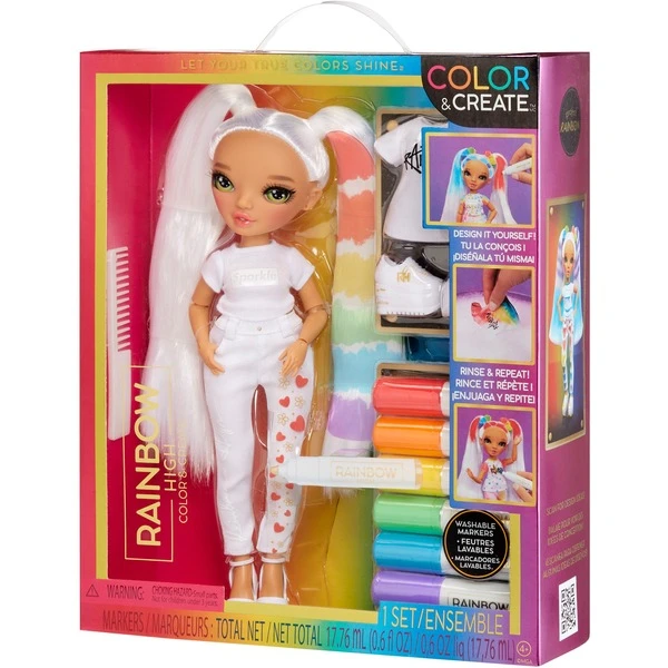 MGA Entertainment Rainbow High Color & Create Fashion Doll - Green Eyes, Puppe – Bild 14