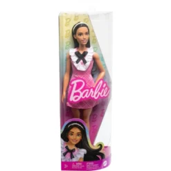 Mattel Barbie Fashionistas-Puppe Mit Schwarzem Haar Und Karokleid -Spielzeug Verkaufsgeschäft Mattel Barbie Fashionistas Puppe mit schwarzem Haar und Karokleid@@1919148 5