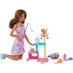 Spielzeug Verkaufsgeschäft 40 Mattel Barbie-Puppe Und Kätzchen Kratzbaum Spielset