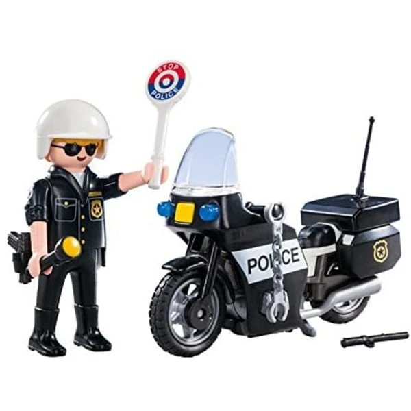 PLAYMOBIL 5648 City Action Polizeimotorrad Zum Mitnehmen, Konstruktionsspielzeug 2 PLAYMOBIL 5648 City Action Polizeimotorrad Zum Mitnehmen, Konstruktionsspielzeug – Bild 2