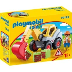 PLAYMOBIL 70125 1.2.3 Schaufelbagger, Konstruktionsspielzeug