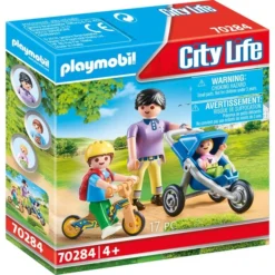 PLAYMOBIL 70284 City Life Mama Mit Kindern, Konstruktionsspielzeug