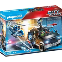 PLAYMOBIL 70575 City Action Polizei-Helikopter: Verfolgung Des Fluchtfahrzeugs, Konstruktionsspielzeug