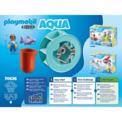 PLAYMOBIL 70636 1.2.3 AQUA Wasserwirbelrad Mit Babyhai, Konstruktionsspielzeug -Spielzeug Verkaufsgeschäft PLAYMOBIL 70636 1 2 3 AQUA Wasserwirbelrad mit Babyhai Konstruktionsspielzeug@@1848025 3