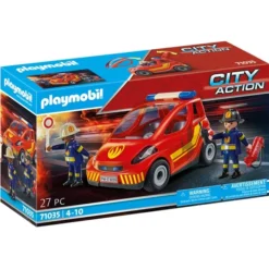 PLAYMOBIL 71035 City Action Feuerwehr Kleinwagen, Konstruktionsspielzeug