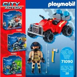 PLAYMOBIL 71090 City Action - Feuerwehr-Speed Quad, Konstruktionsspielzeug -Spielzeug Verkaufsgeschäft PLAYMOBIL 71090 City Action Feuerwehr Speed Quad Konstruktionsspielzeug@@1888893 4