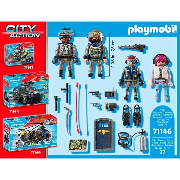PLAYMOBIL 71146 City Action SWAT-Figurenset, Konstruktionsspielzeug 4 PLAYMOBIL 71146 City Action SWAT-Figurenset, Konstruktionsspielzeug – Bild 4