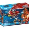 PLAYMOBIL 71195 City Action Feuerwehr-Hubschrauber, Konstruktionsspielzeug