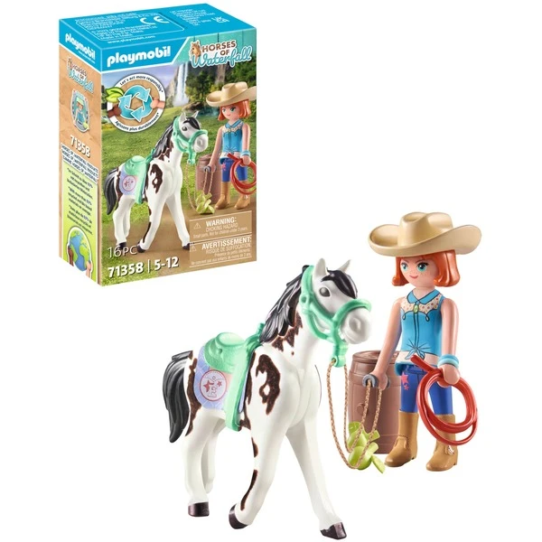 PLAYMOBIL 71358 Horses Of Waterfall Ellie & Sawdust Mit Westernübung 71358, Konstruktionsspielzeug – Bild 4