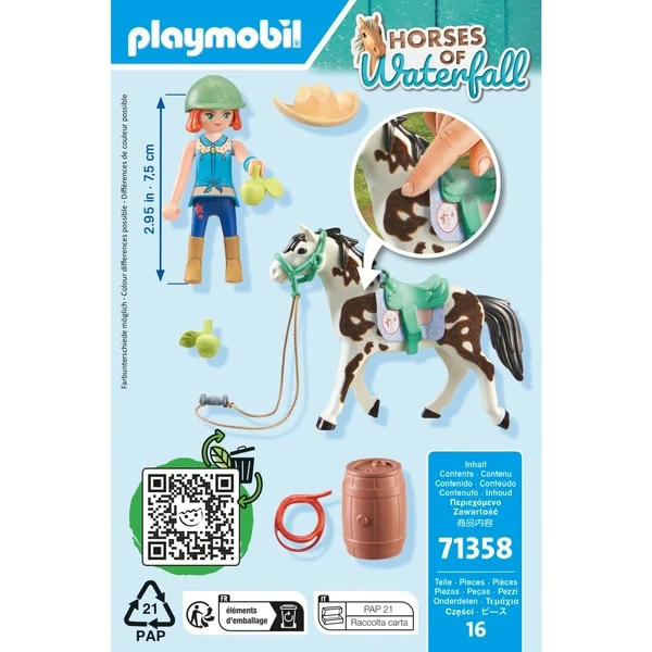 PLAYMOBIL 71358 Horses Of Waterfall Ellie & Sawdust Mit Westernübung 71358, Konstruktionsspielzeug – Bild 6