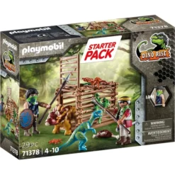 PLAYMOBIL 71378 Dino Rise Starter Pack Befreiung Des Triceratops, Konstruktionsspielzeug