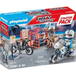PLAYMOBIL 71381 City Action Starter Pack Polizei, Konstruktionsspielzeug