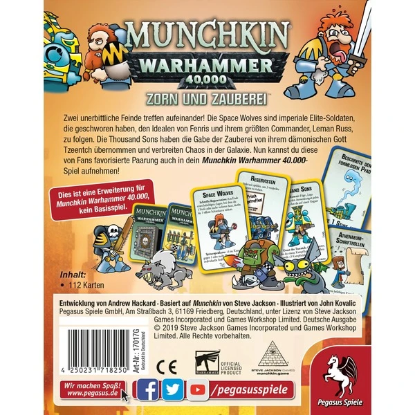 Pegasus Munchkin Warhammer 40.000: Zorn Und Zauberei, Kartenspiel – Bild 3